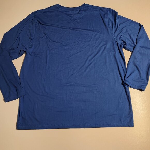 Hang Ten Shirt UPF50 Fishing Beach Blue Long Sleeve Polyester Crew‎ Neck XXL - Picture 3 of 7